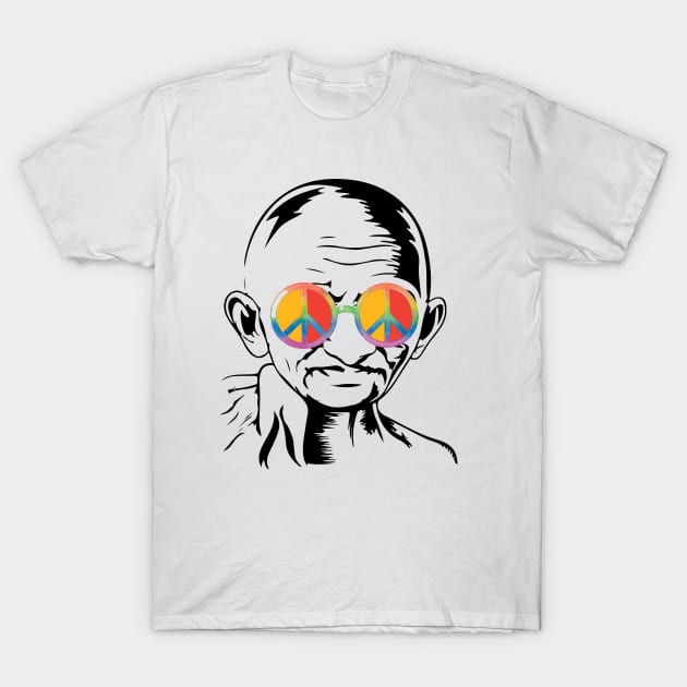 Gandhi Peace Bro – Non Violence T-Shirt by alltheprints
